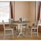 International Concepts Round 36 in Rd Extend Dining Table, 4 San Remo Counter Ht Stools, Hickory/Stone, 36 W, 48 L, Wood K41-36RXT-6B-S102-4 - alternate 3
